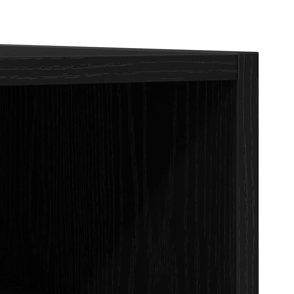 vidaXL Record Cabinet Black oak 84.5 x 38 x 48 cm Engineered Wood