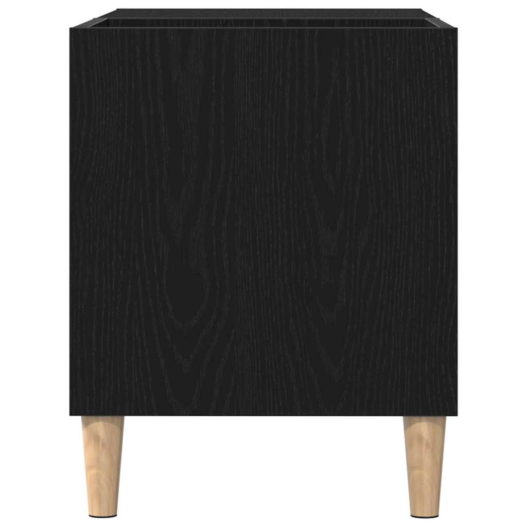 vidaXL Record Cabinet Black oak 84.5 x 38 x 48 cm Engineered Wood