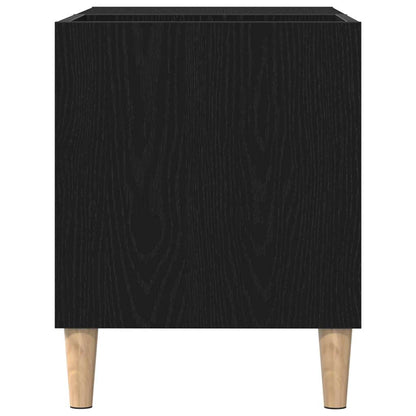 vidaXL Record Cabinet Black oak 84.5 x 38 x 48 cm Engineered Wood