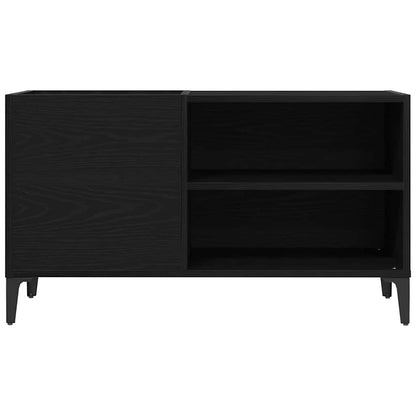 vidaXL Record Cabinet Black Oak 84.5 x 38 x 48 cm Engineered Wood