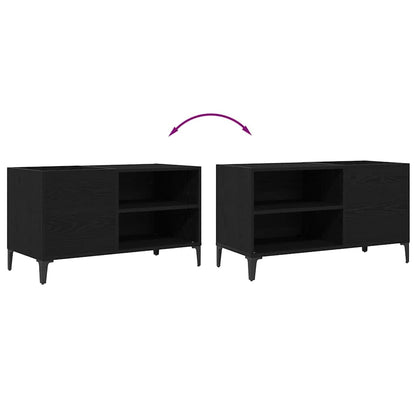 vidaXL Record Cabinet Black Oak 84.5 x 38 x 48 cm Engineered Wood