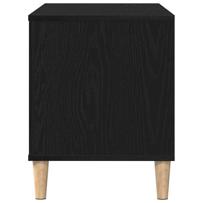 vidaXL Record Cabinet Black Oak 100 x 38 x 48 cm Engineered Wood