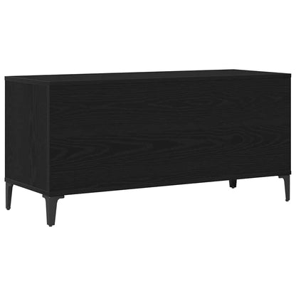 vidaXL Record Cabinet Black Oak 100 x 38 x 48 cm Engineered Wood