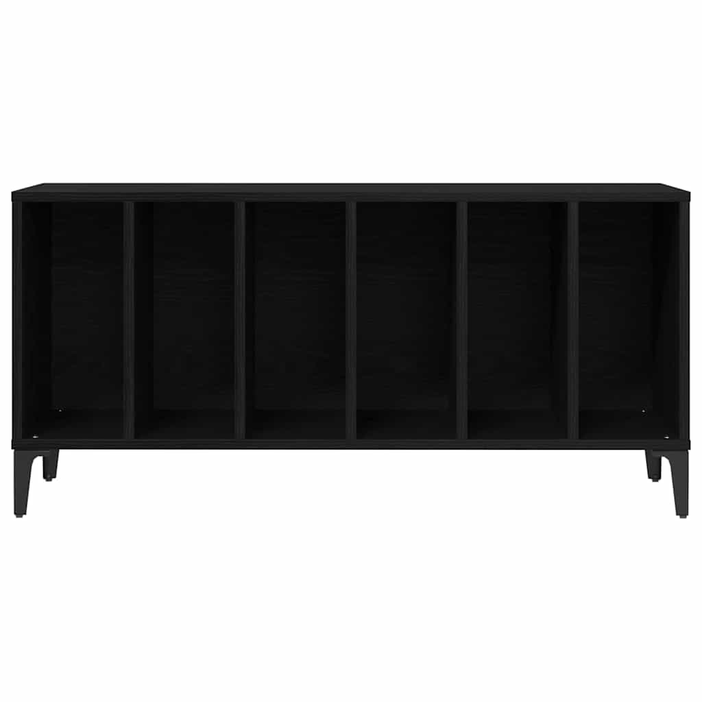 vidaXL Record Cabinet Black Oak 100 x 38 x 48 cm Engineered Wood