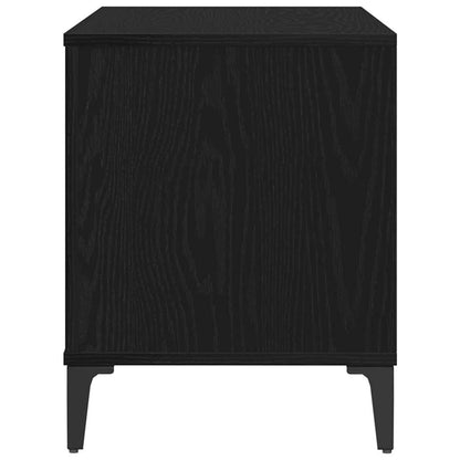 vidaXL Record Cabinet Black Oak 100 x 38 x 48 cm Engineered Wood