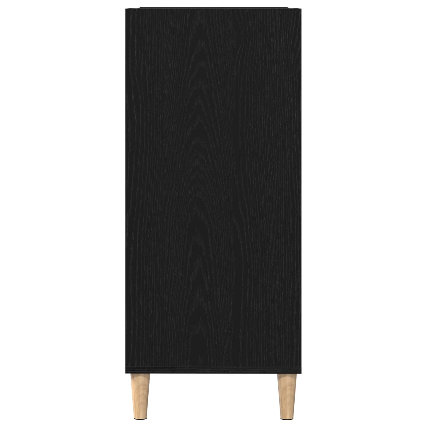 vidaXL Record Cabinet Black Oak 84.5 x 38 x 89 cm Engineered Wood