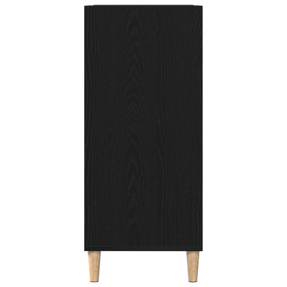 vidaXL Record Cabinet Black Oak 84.5 x 38 x 89 cm Engineered Wood