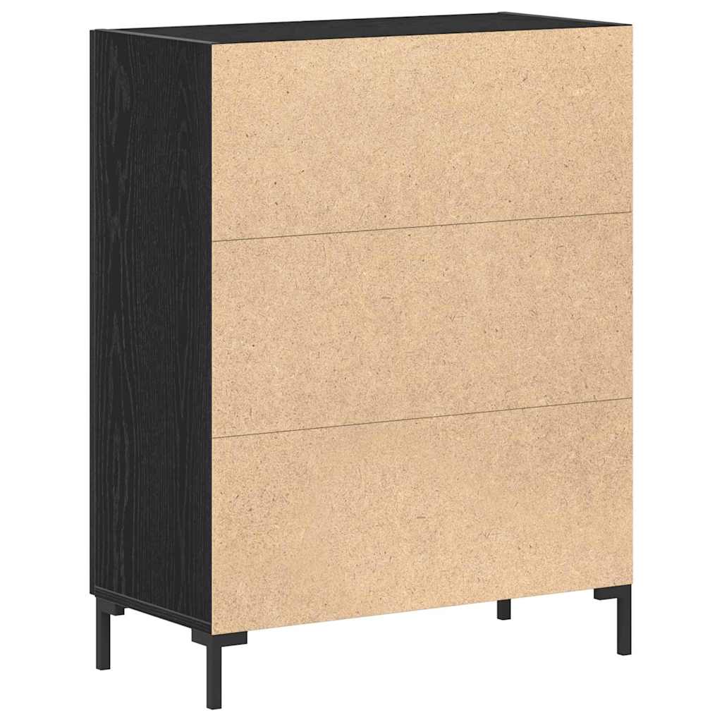 vidaXL Sideboard Black Oak 69.5 x 34 x 90 cm Engineered Wood