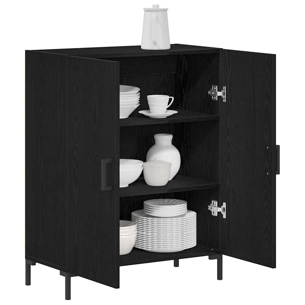 vidaXL Sideboard Black Oak 69.5 x 34 x 90 cm Engineered Wood