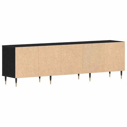 vidaXL TV Cabinet 150 x 30 x 44.5 cm Black Oak Engineered Wood