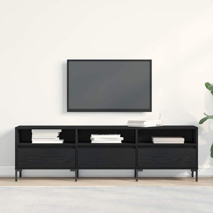 vidaXL TV Cabinet 150 x 30 x 44.5 cm Black Oak Engineered Wood