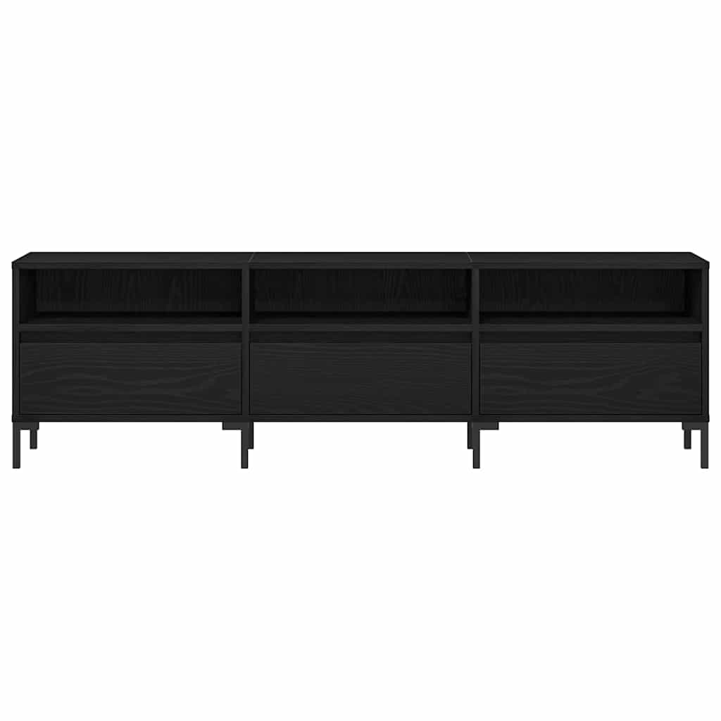 vidaXL TV Cabinet Black Oak 150 x 30 x 44.5 cm Engineered Wood