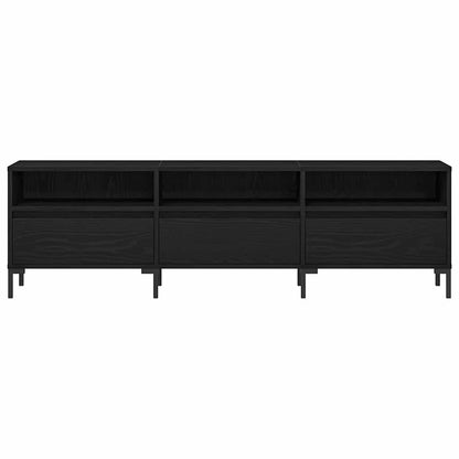 vidaXL TV Cabinet Black Oak 150 x 30 x 44.5 cm Engineered Wood