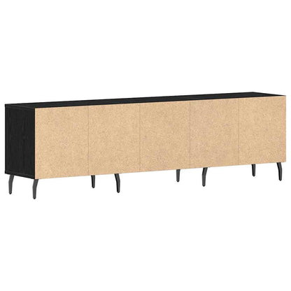 vidaXL TV Cabinet Black Oak 150 x 30 x 44.5 cm Engineered Wood
