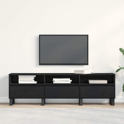 vidaXL TV Cabinet 150 x 30 x 44.5 cm Black Oak Engineered Wood