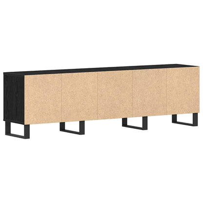 vidaXL TV Cabinet Black Oak 150 x 30 x 44.5 cm Engineered Wood