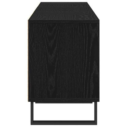 vidaXL TV Cabinet Black Oak 150 x 30 x 44.5 cm Engineered Wood