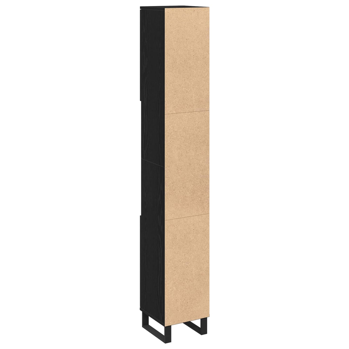 vidaXL Bathroom Cabinet Black Oak 30 x 30 x 190 cm Engineered Wood