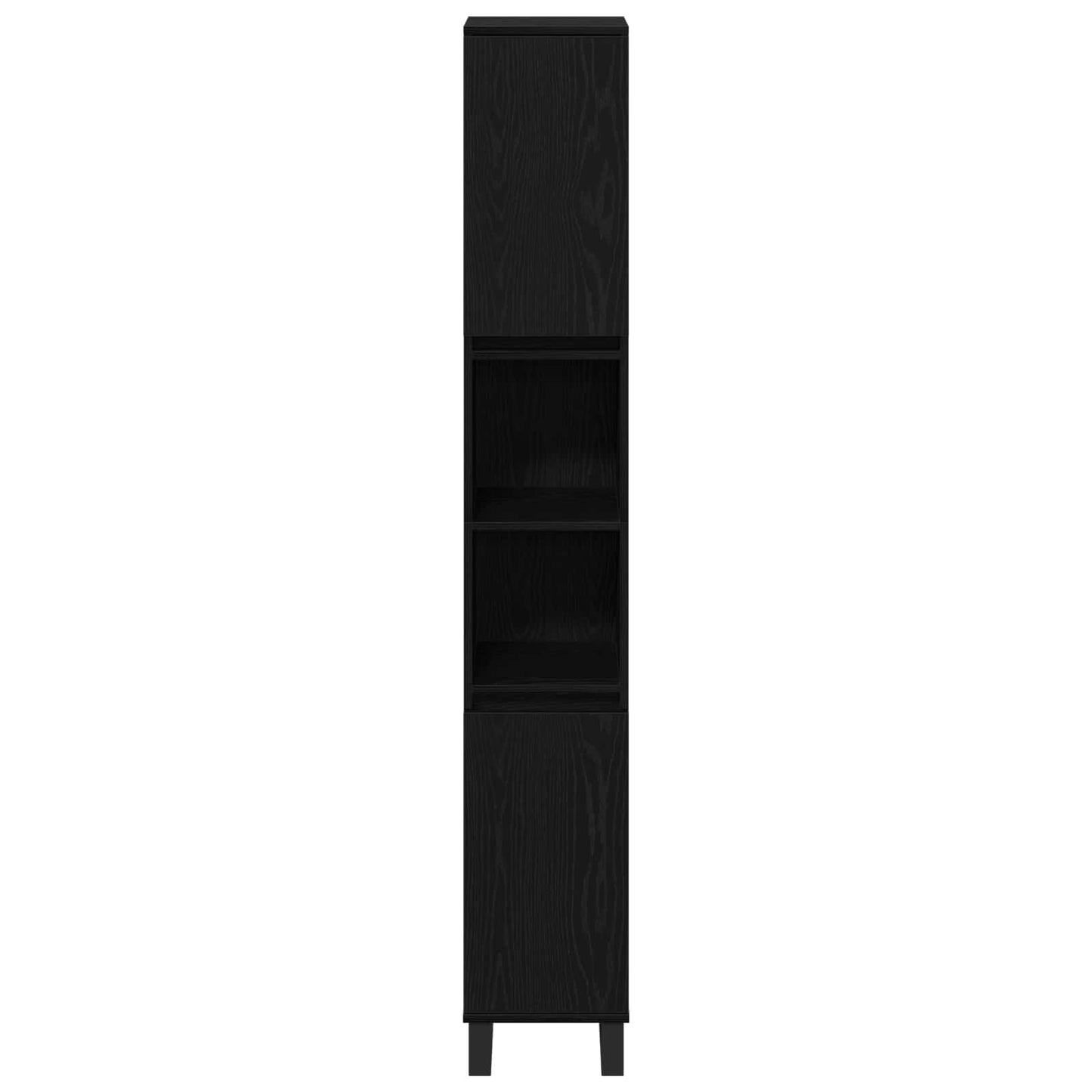 vidaXL Bathroom Cabinet Black Oak 30 x 30 x 190 cm Engineered Wood