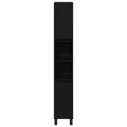 vidaXL Bathroom Cabinet Black Oak 30 x 30 x 190 cm Engineered Wood