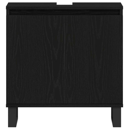 vidaXL Bathroom Sink Cabinet Black Oak 58 x 33 x 60 cm Engineered Wood