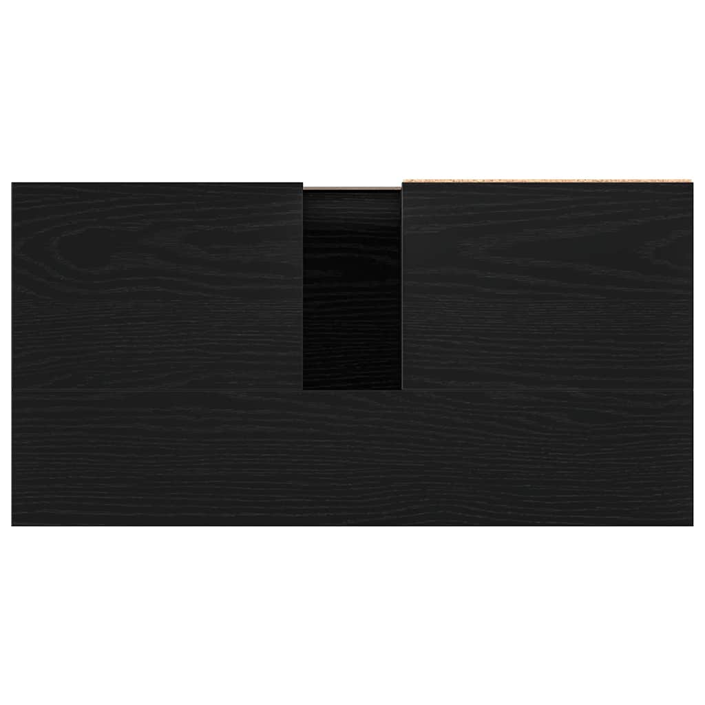 vidaXL Bathroom Sink Cabinet Black Oak 65 x 33 x 60 cm Engineered Wood