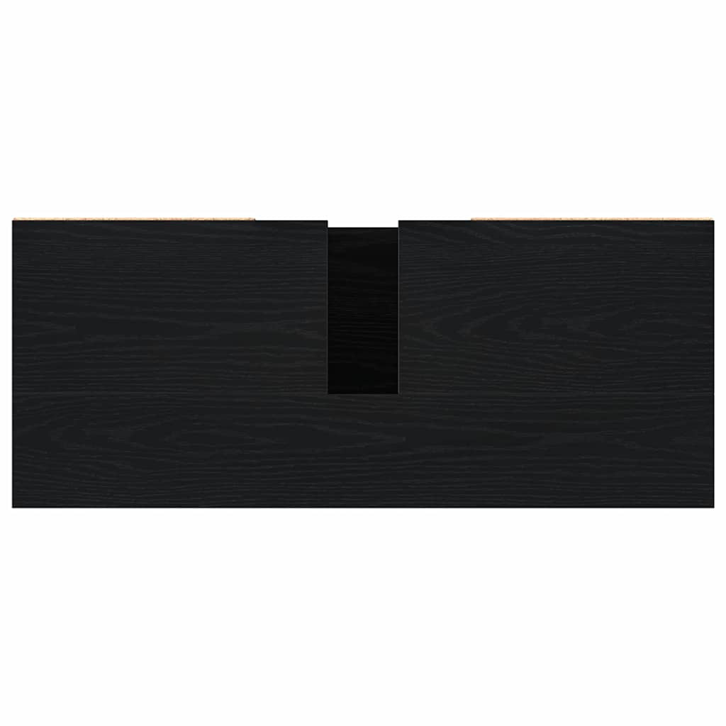 vidaXL Bathroom Sink Cabinet Black Oak 80 x 33 x 60 cm Engineered Wood