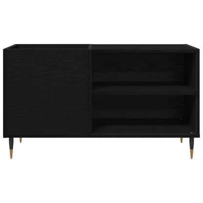 vidaXL Record Cabinet Black Oak 85 x 38 x 48 cm Engineered Wood