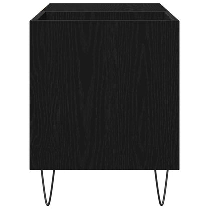vidaXL Record Cabinet Black Oak 85 x 38 x 48 cm Engineered Wood