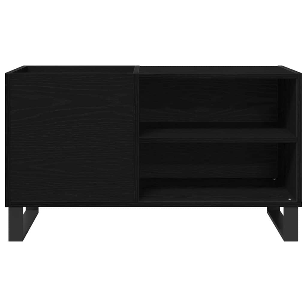 vidaXL Record Cabinet Black Oak 85 x 38 x 48 cm Engineered Wood