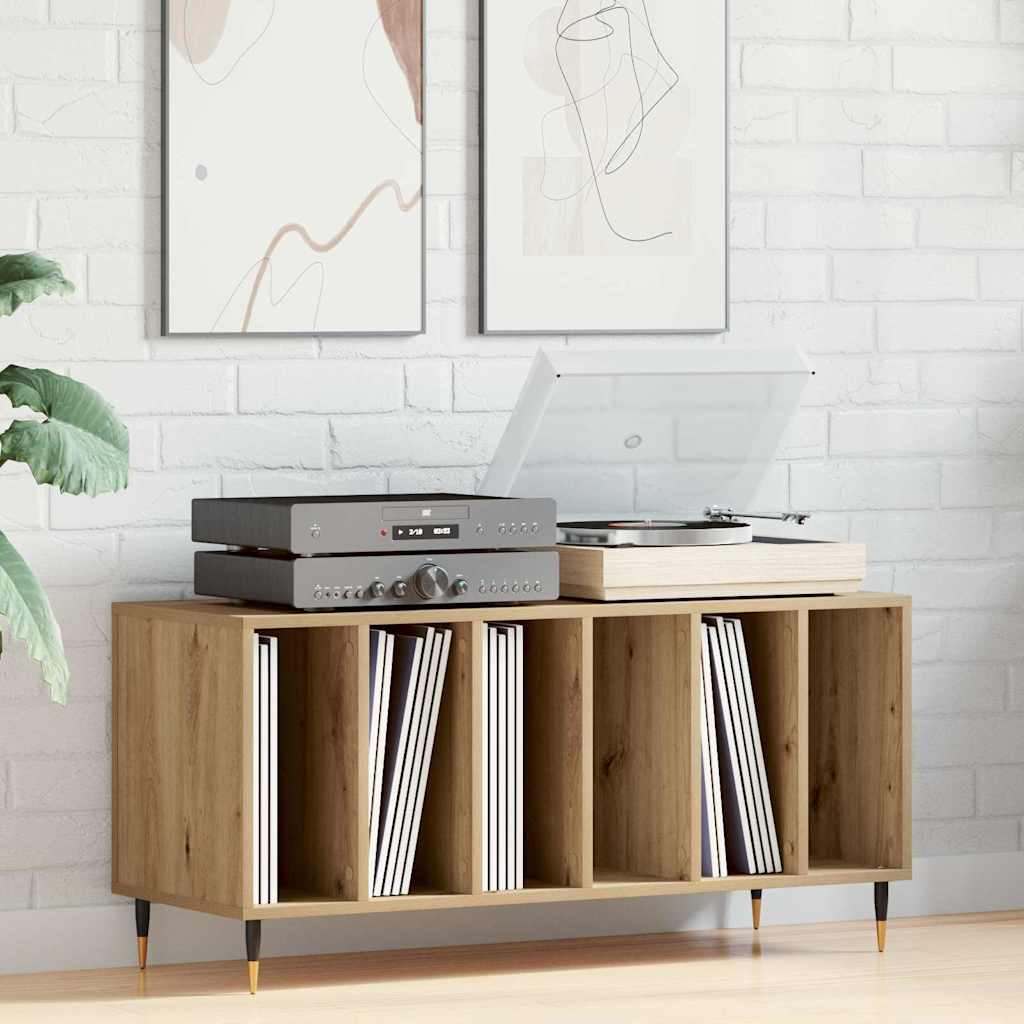 vidaXL Record Cabinet Artisan oak 100 x 38 x 48 cm Engineered Wood