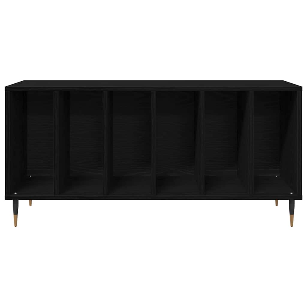 vidaXL Record Cabinet Black Oak 100 x 38 x 48 cm Engineered Wood