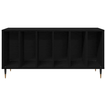 vidaXL Record Cabinet Black Oak 100 x 38 x 48 cm Engineered Wood