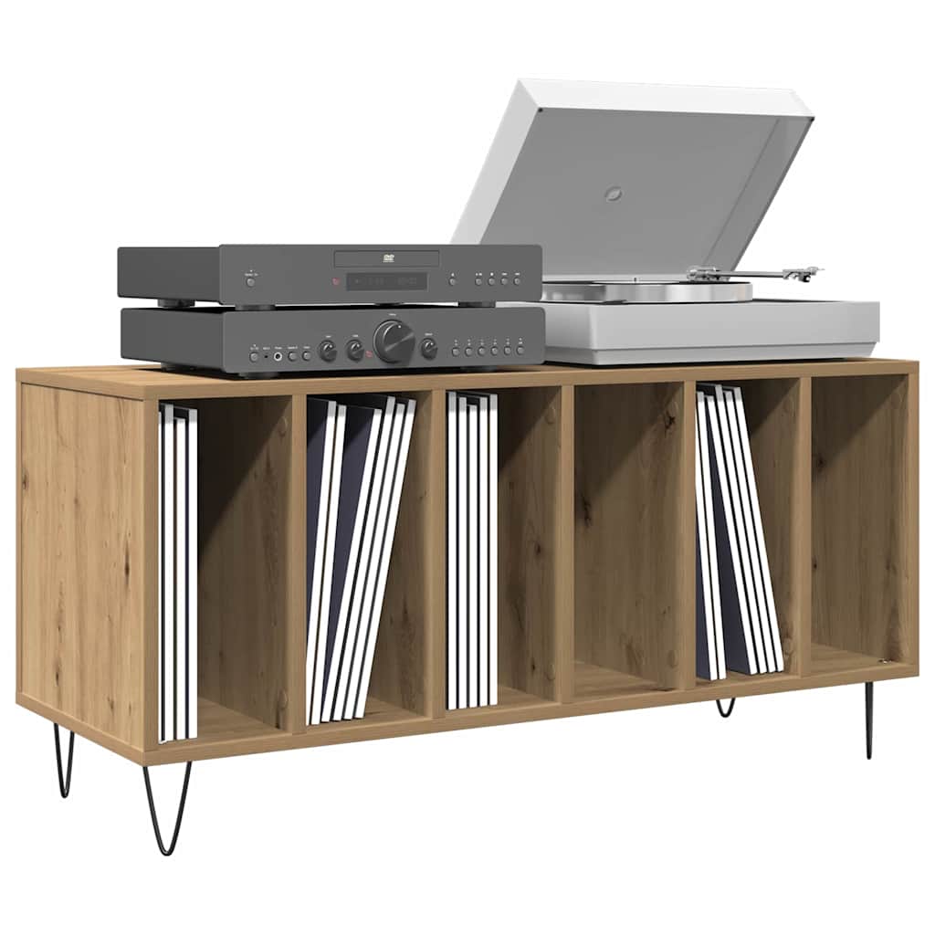 vidaXL Record Cabinet Artisan oak 100 x 38 x 48 cm Engineered Wood