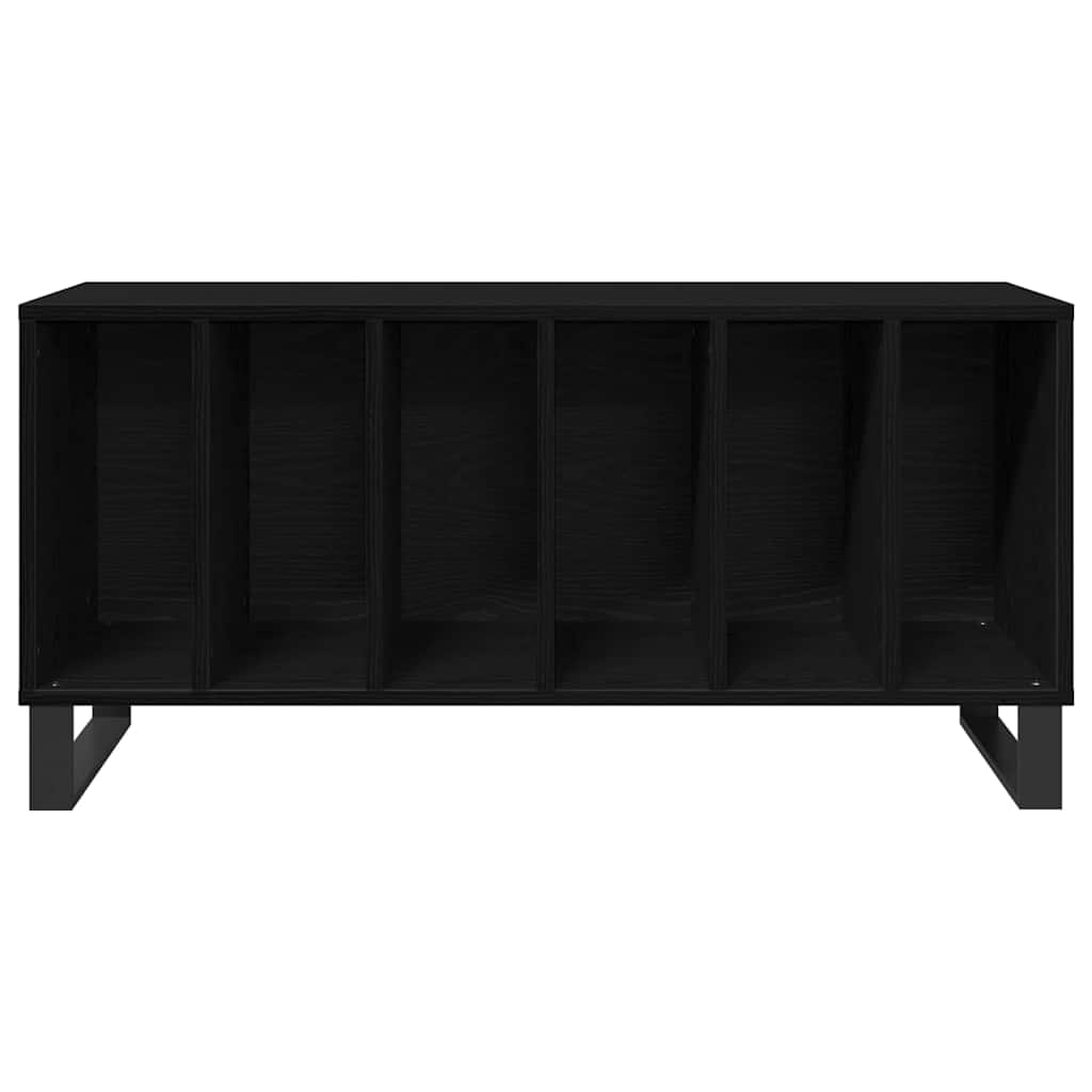 vidaXL Record Cabinet Black Oak 100 x 38 x 48 cm Engineered Wood
