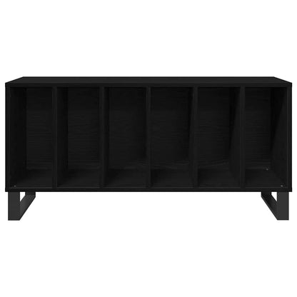 vidaXL Record Cabinet Black Oak 100 x 38 x 48 cm Engineered Wood