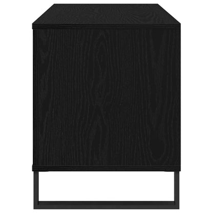 vidaXL Record Cabinet Black Oak 100 x 38 x 48 cm Engineered Wood