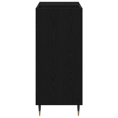 vidaXL Record Cabinet Black Oak 85 x 38 x 89 cm Engineered Wood