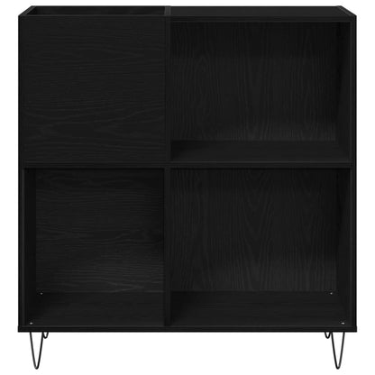 vidaXL Record Cabinet Black Oak 85 x 38 x 89 cm Engineered Wood