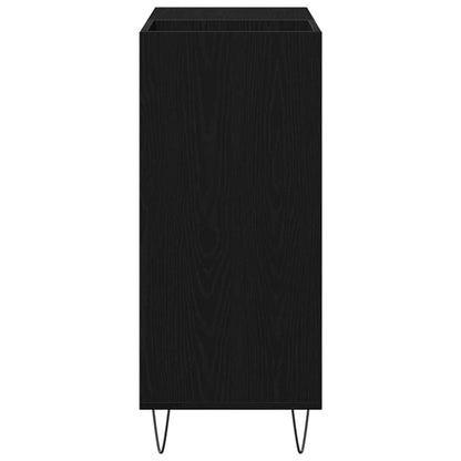 vidaXL Record Cabinet Black Oak 85 x 38 x 89 cm Engineered Wood