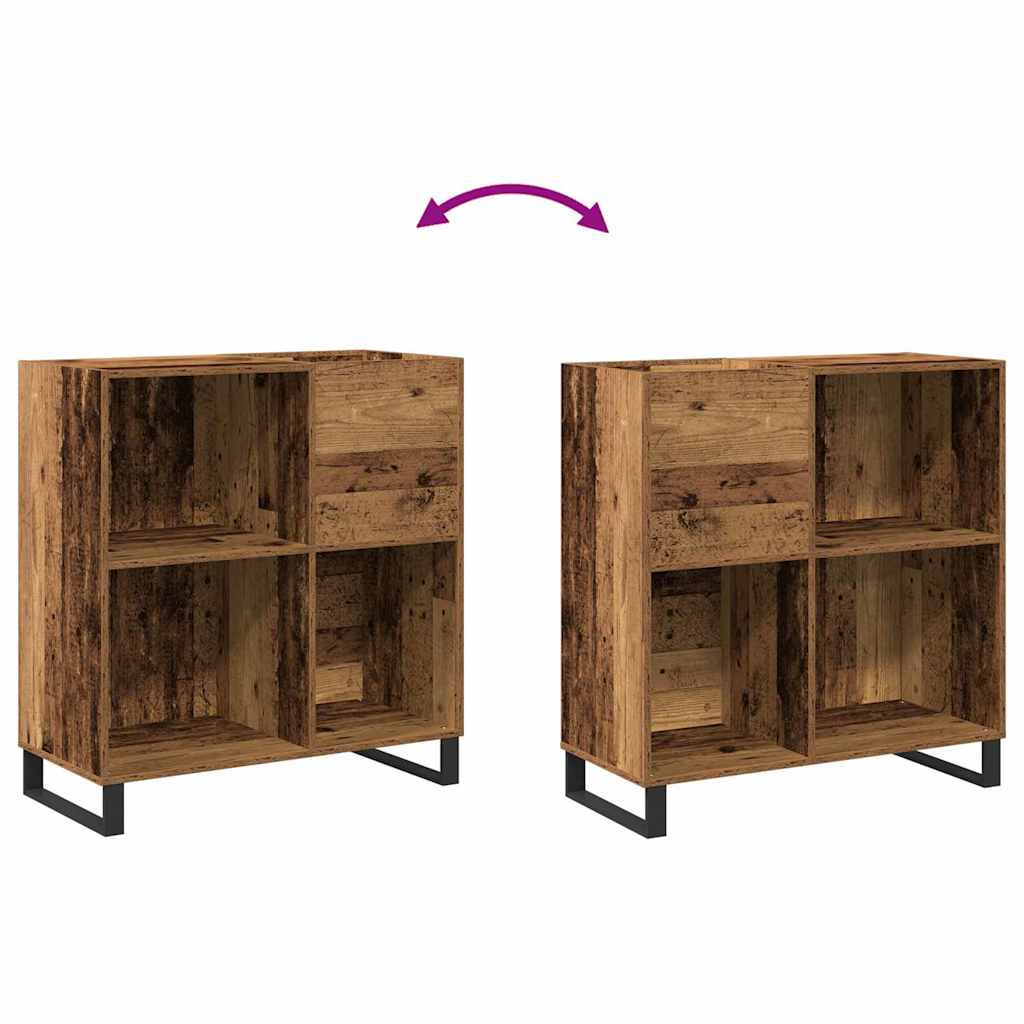vidaXL Record Cabinet Old wood 84.5 x 38 x 89 cm Engineered Wood