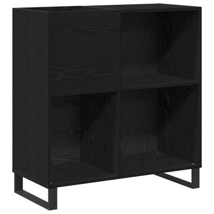 vidaXL Record Cabinet Black Oak 84.5 x 38 x 89 cm Engineered Wood