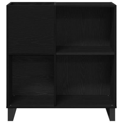 vidaXL Record Cabinet Black Oak 84.5 x 38 x 89 cm Engineered Wood