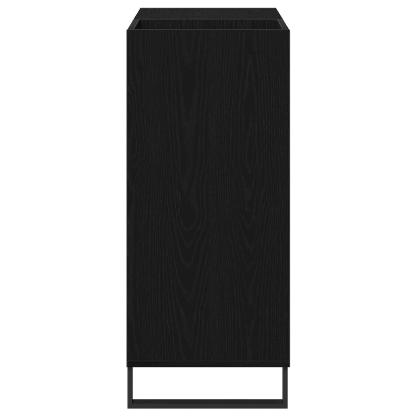 vidaXL Record Cabinet Black Oak 84.5 x 38 x 89 cm Engineered Wood