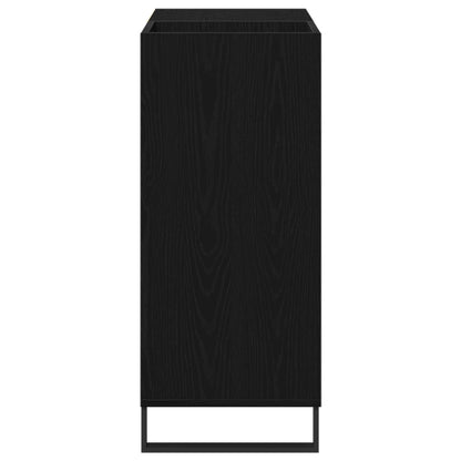 vidaXL Record Cabinet Black Oak 84.5 x 38 x 89 cm Engineered Wood