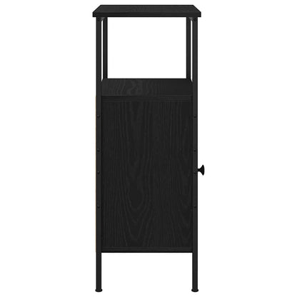 vidaXL Bedside Cabinet Black Oak 41 x 31 x 80 cm Engineered Wood
