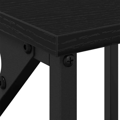 vidaXL Bedside Cabinet 2 pcs Black Oak 34 x 35.5 x 70 cm