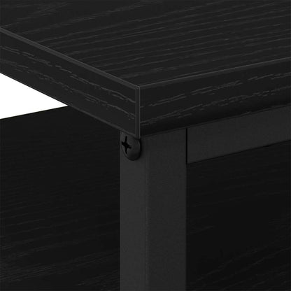 vidaXL Bedside Cabinet Black Oak 34 x 35.5 x 50 cm Engineered Wood