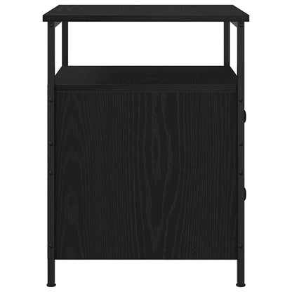 vidaXL Bedside Cabinet Black Oak 34 x 35.5 x 50 cm Engineered Wood