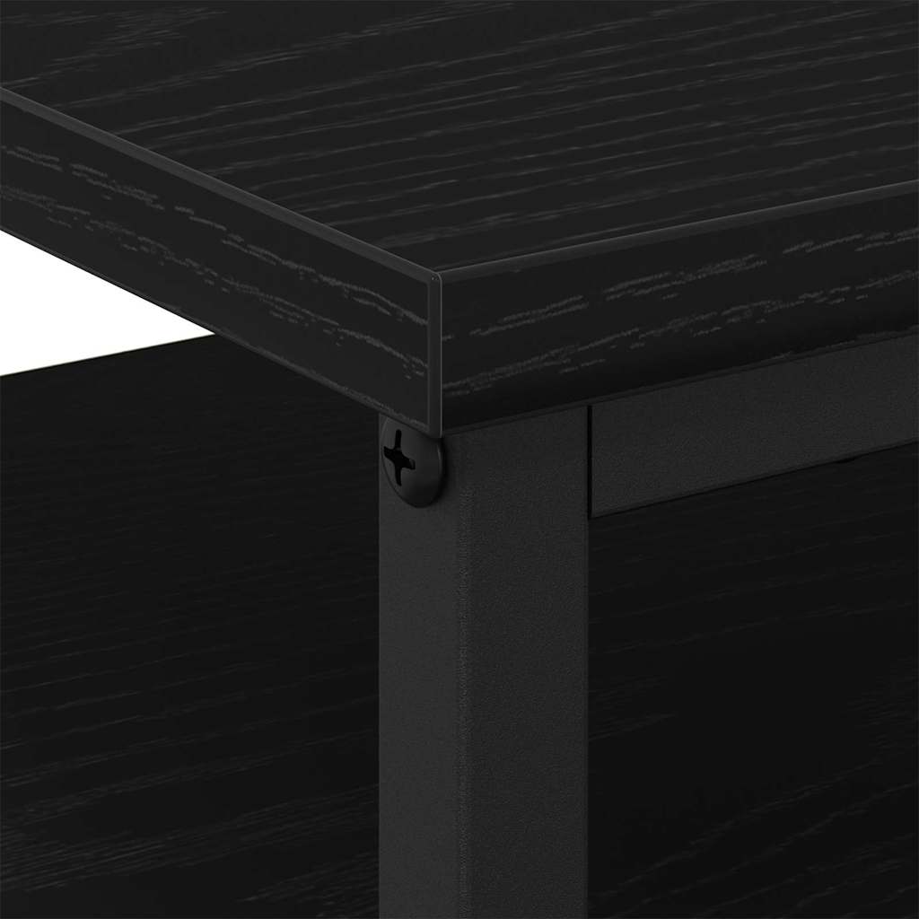 vidaXL Bedside Cabinet 2 pcs Black Oak 34 x 35.5 x 50 cm